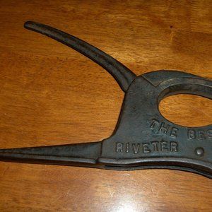 Cast Iron Riveter, Vintage, App 11" long 7" High